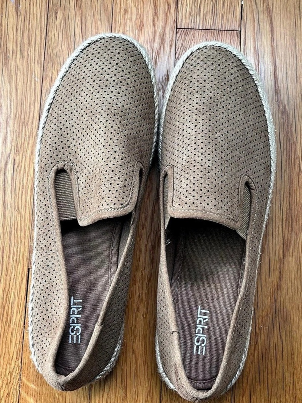 ESPIRIT Brown Espadrille Slip-On Shoes Like New Size 9.5